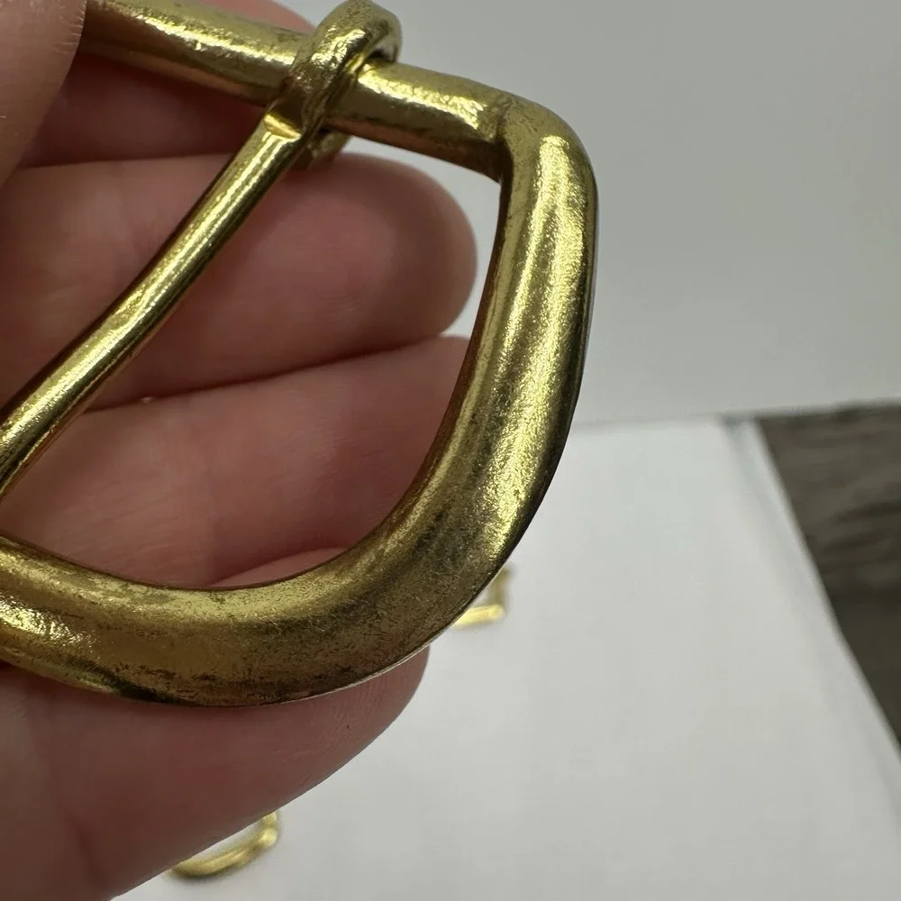 Lot Of 5 Solid Brass Belt Buckle Ranger Police Duty Belt Replacement Accessories